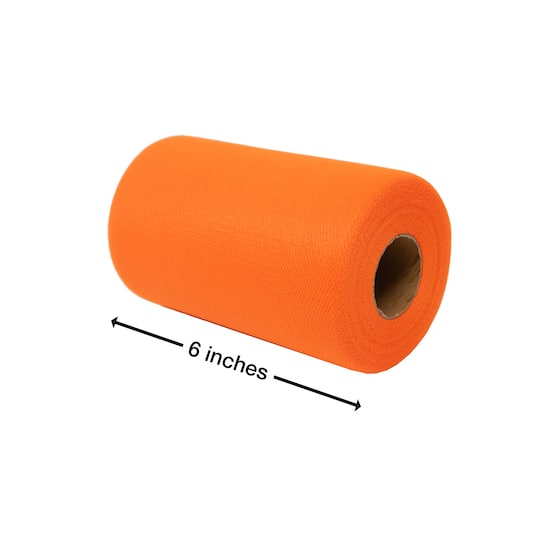 SINGER® Orange Tulle Fabric Roll, 6" x 100yd.